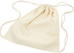 Creativ Company Baumwoll-Rucksack - mehrfarbig - 3 Stück - Turnbeutel