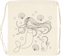 Creativ Company Baumwoll-Rucksack Meerjungfrau 37x41 cm Kindertasche