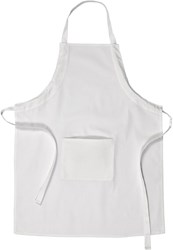 Creativ Company Baumwollschürze mit Tasche weiß M-XL cm für Kinder