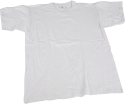 Creativ Company Baumwoll-T-Shirt Kinder Rundhals Weiß 5-6 Jahre personalisierbar