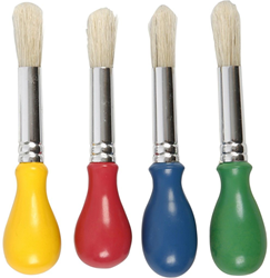 Creativ Company Kinderpinsel Set - kurze runde Pinsel für Kinder