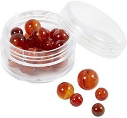 Creativ Company Achatperlen Burnt Orange 28 Stück Schmuck basteln