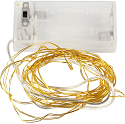 Creativ Company LED-Lichterkette Gold 3,15 Meter - festliche Dekoration