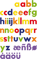 Quercetti Magnetbuchstaben bunt 48 Stück Lernspielzeug Alphabet