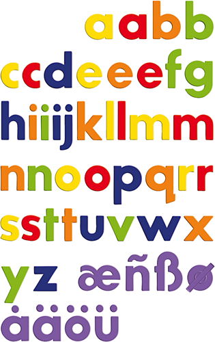Quercetti Magnetbuchstaben bunt 48 Stück Lernspielzeug Alphabet