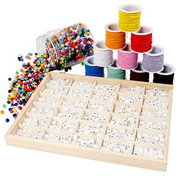 Creativ Company Buchstabenperlen Armbänder Set - kreative Perlen Bastelset