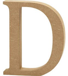 Creativ Company Holzbuchstabe D MDF 13cm Dekoration Basteln Kinderzimmer