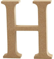 Creativ Company Holzbuchstabe H MDF 13 cm Dekoration Basteln
