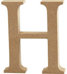Creativ Company Holzbuchstabe H MDF 13 cm Dekoration Basteln