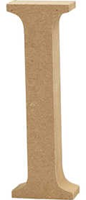Creativ Company Holzbuchstabe I MDF Dekoration 13cm braun
