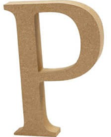 Creativ Company Buchstabe P MDF Bastelmaterial 13 cm braun