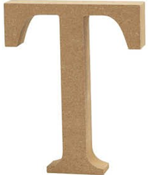 Creativ Company MDF Buchstabe T braun 13cm Basteln Dekoration