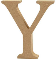 Creativ Company Buchstabe Y MDF Dekoration 13cm braun Basteln