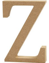 Creativ Company MDF Buchstabe Z 13cm - Braun Bastel Dekoration