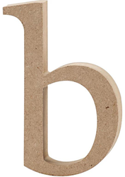 Creativ Company Holzbuchstabe B Dekoration MDF 8 cm braun
