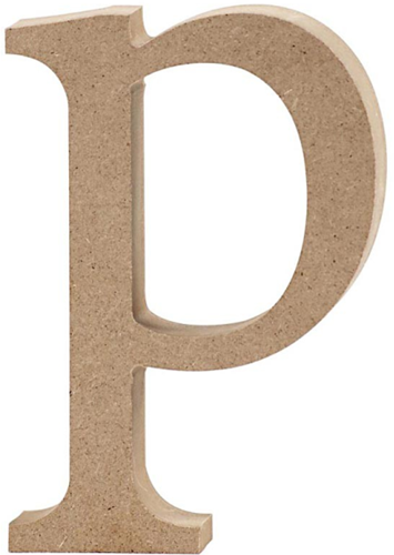 Creativ Company Holzbuchstabe P Bastelmaterial 8 cm MDF Dekoration