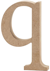 Creativ Company Holzbuchstabe Q Basteldekoration 8 cm MDF