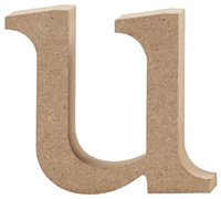 Creativ Company Holzbuchstabe U Basteldekoration 8 cm braun