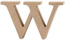 Creativ Company Holzbuchstabe W Basteldekoration 8 cm MDF