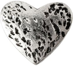 Creativ Company CC Metalen Spacer Kralen Hart 22x19 mm Zilver 2 stuks