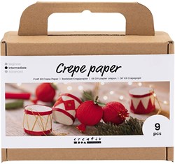 Creativ Company Bastelset Weihnachtsornamente Krepppapier Glitzer