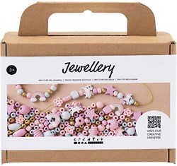 Creativ Company Schmuckset Perlen Pastell - Bastelset für Kinder