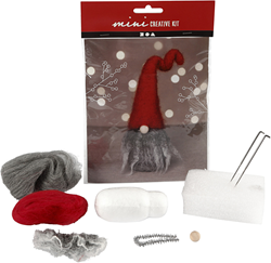 Creativ Company Bastelset Weihnachtswichtel grau 13 cm skandinavisch