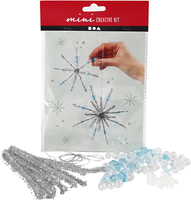 Creativ Company Bastelset Schneeflocken basteln metallic Perlen