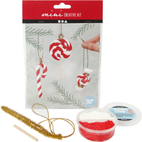 Creativ Company Bastelset Zuckerstangen - Foam Clay Weihnachtsdeko basteln