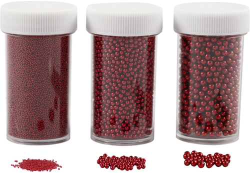 Creativ Company Mini Glassteine rot Bastelset Dekoration 3x45g