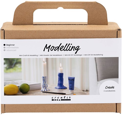 Creativ Company Bastelset Modellieren Kerzenhalter DIY Dekoration