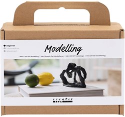 Creativ Company Bastelset Skulptur Modelliermasse selbsthärtend schwarz