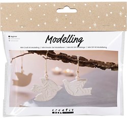 Creativ Company Modellierset Weihnachts-Tauben Polymer Clay Dekoration