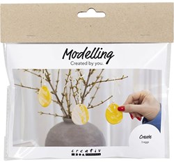 Creativ Company Modelliermasse Mini Hobbyset Ei Pastellfarben hellgelb