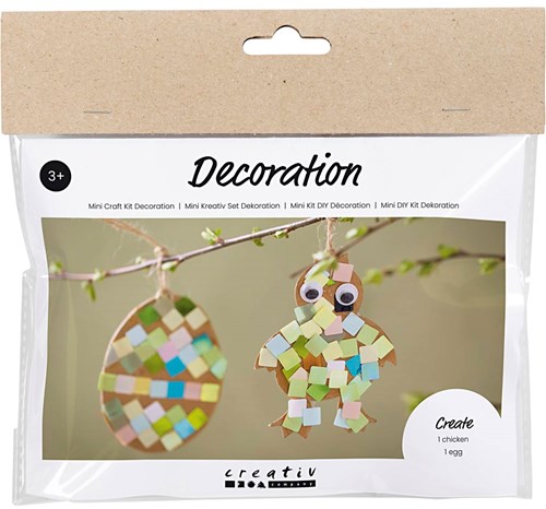 Creativ Company Bastelset Osterdekoration Ei und Küken Mosaik