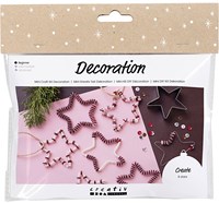 Creativ Company Bastelset Weihnachtssterne Dekoration mit Perlen und Pailletten