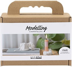 Creativ Company Bastelset Kerzenhalter Muscheln Modellieren DIY maritim