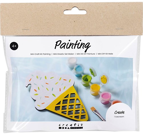 Creativ Company Bastelset Eiswaffel bemalen für Kinder - kreatives Spielzeug