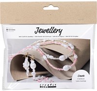 Creativ Company Schmuck Bastelset rosa silber Glanz Perlen Hobby