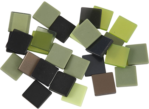 Creativ Company Mosaik Spielzeug Mini Glitzer Grün 10x10mm 25 Gramm