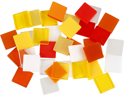 Creativ Company Mini-Mosaik Bausteine Rot-Orange 10x10mm 25g