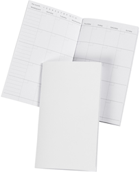Creativ Company Notizbuch Kalender weiß 9,5x16,6 cm Bullet Journal