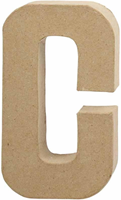 Creativ Company Buchstabe Papier-mache Basteln C 20,5cm braun Dekoration