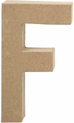 Creativ Company Pappmaché Buchstabe F Basteldeko 20,5cm braun