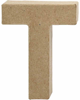 Creativ Company Buchstabe T Papier-mache Basteldeko 10 cm braun