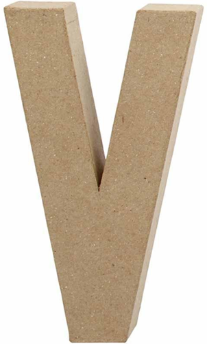 Creativ Company Pappmaché Buchstabe V Bastelspielzeug 20,5cm Dekoration