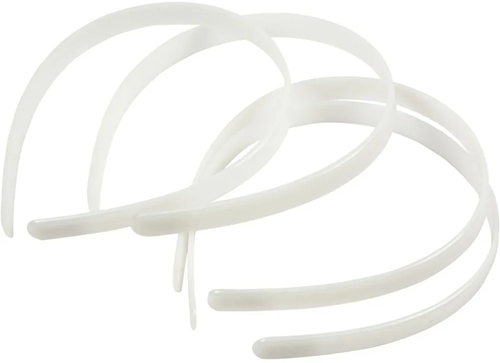 Creativ Company Diadem Kunststoff weiß 13 mm 5 Stück Haaraccessoire