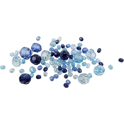 Creativ Company Facettierte Perlen Spielzeug Mix Blau Harmonie 45 Gramm Perlen