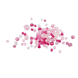 Creativ Company Kunststoff Facettierte Perlenmix 4-12 mm Pink Harmony 170 Stück