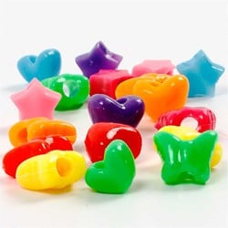 Creativ Company CC Kunststoffperlen Figuren 10 mm Multi ca. 1530 Stück